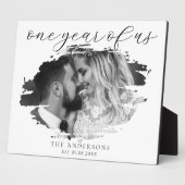 Plaque Photo Un an de nous Premier anniversaire Mariage (Côté)