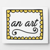 Plaque Photo Un art (Devant)