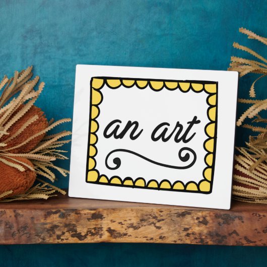 Plaque Photo Un art (Côté)