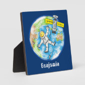 Plaque Photo Un astronaute amusant dans l'espace et la bande de (Recto)