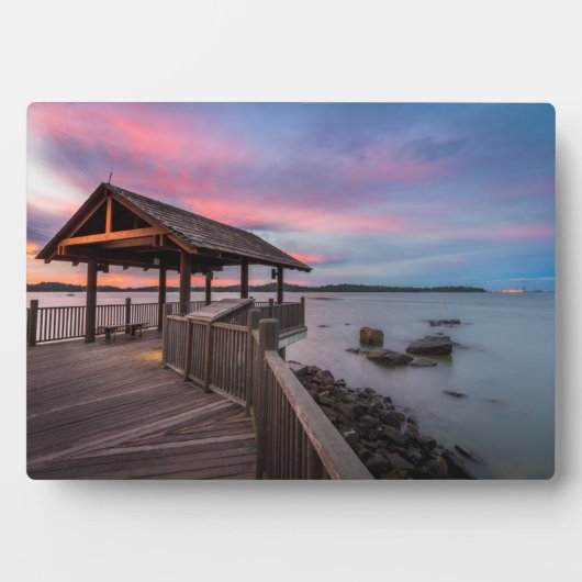 Plaque Photo Un Beau coucher de soleil (Devant)