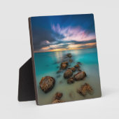 Plaque Photo Un Beau Coucher De Soleil Sur Grace Bay | Turks &  (Recto)