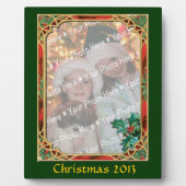 Plaque Photo Un cadre en verre avec Feuilles Holly (Devant)