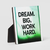 Plaque Photo Un gros travail de rêve | Mur de motivation minima (Recto)