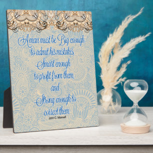 Plaque Photo un homme doit être assez grand