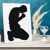 PLAQUE PHOTO UN HOMME S'ENNUYANT DANS LA PRIÈRE (Côté)