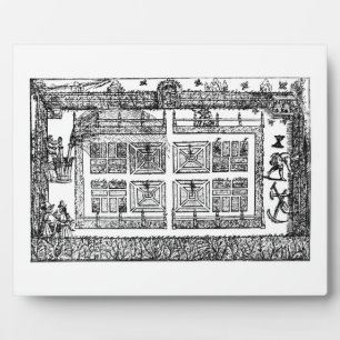 Plaque Photo Un jardin, du "Labyrinthe du jardinier", 1577 (