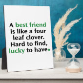 Plaque Photo Un Meilleur Ami Est Comme Un Clover À Quatre Feuil (Côté)