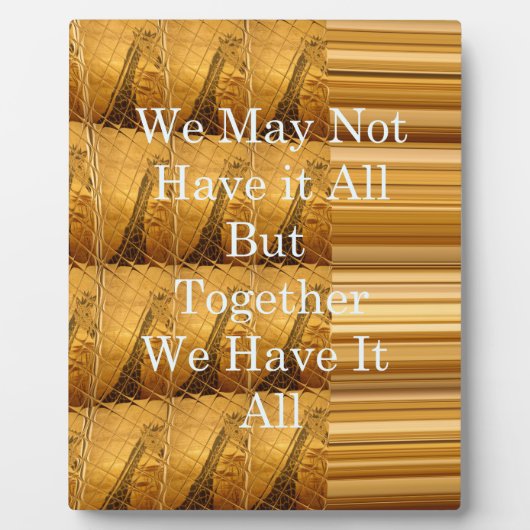 Plaque Photo Un message inspirant avec la conception africaine (Devant)