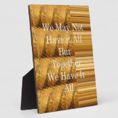 Plaque Photo Un message inspirant avec la conception africaine (Côté)