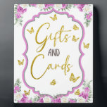 Plaque Photo Un petit papillon est sur le chemin de table<br><div class="desc">Cette liste est pour un signe de cadeaux et de cartes pour "Un petit papillon est en route" signe de table.</div>