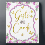 Plaque Photo Un petit papillon est sur le chemin de table<br><div class="desc">Cette liste est pour un signe de cadeaux et de cartes pour "Un petit papillon est en route" signe de table.</div>