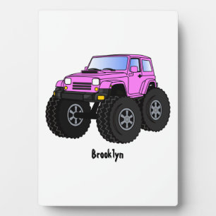 Plaque Photo Un Pink Monster Cartoon