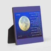 Plaque Photo Un poème de prière (Recto)