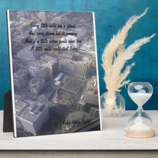 Plaque Photo Un rêve d'enfant (Côté)