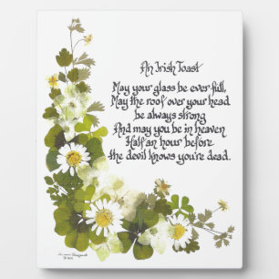 Plaque Photo Un toast irlandais