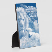 Plaque Photo Un vers de la Bible chrétienne inspirant pour la f (Côté)