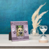 Plaque Photo Unconditional Love Dog Pet Sympathy Custom (Insitu)