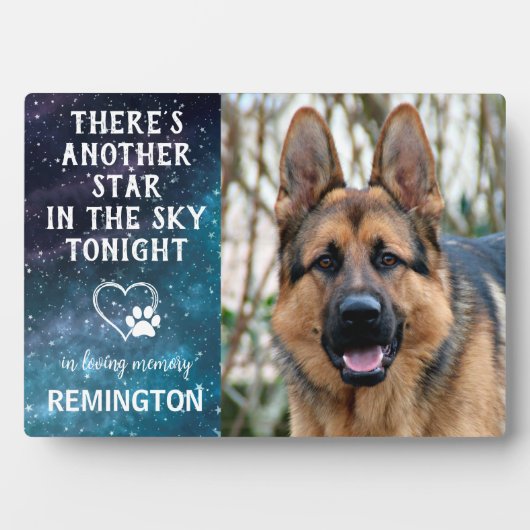 Plaque Photo Une autre étoile dans le ciel - Mémorial personnal (Devant)