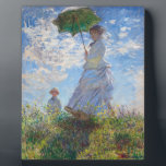 Plaque Photo Une femme avec un parasol | Monet |<br><div class="desc">Une femme avec un parasol est un tableau de 1875 de l'impressionniste Claude Monet français.</div>