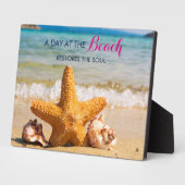 Plaque Photo Une journée à la plage avec citation de Starfish (Côté)