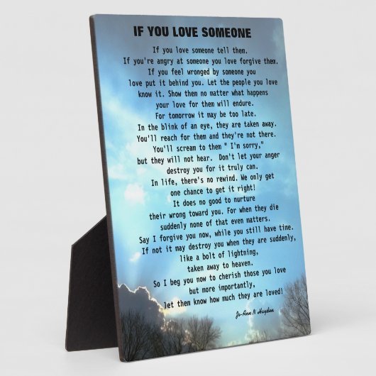 PLAQUE PHOTO UNE LETTRE DE PARDON (Côté)