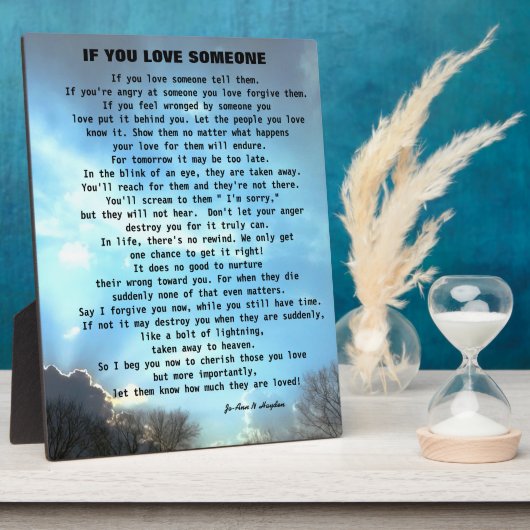 PLAQUE PHOTO UNE LETTRE DE PARDON (Côté)