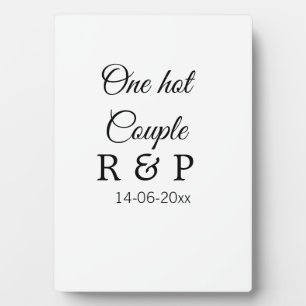 Plaque Photo Une lettre initiale de nom de couple chaud ajouter