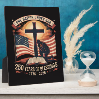 Plaque Photo Une nation sous Dieu 250 ans