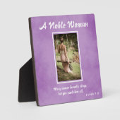 Plaque Photo Une Noble Femme Parchemin Violet (Recto)
