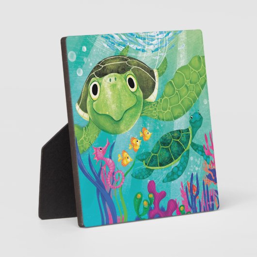 Plaque Photo Une Secourt de tortue de mer (Recto)