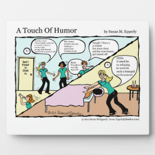 Plaque Photo "Une touche d'Humour" Derrière les scènes Massage 