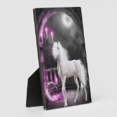 Plaque Photo Unicorne magique rose (Côté)