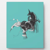 Plaque Photo Unicorne numérique (Devant)