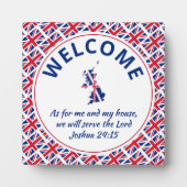 Plaque Photo UNION JACK Christian Welcome (Devant)