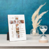 Plaque Photo Unique Baptême Photo Collage Crucifix En Forme (Côté)