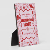 Plaque Photo Unique Cheval Rose Fille Equestre Boissons d'Anniv (Côté)