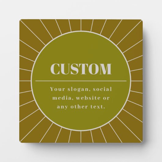 Plaque Photo Unique Modèle de conception modifiable inspiré par (Devant)