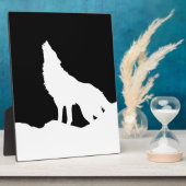 Plaque Photo Unique Noir & Blanc Pop Art Wolf Silhouette (Côté)