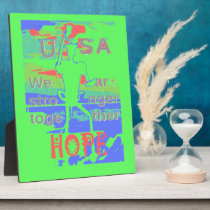 Plaque Photo Unis dans l'espoir : Plus forts ensemble - Vibrant