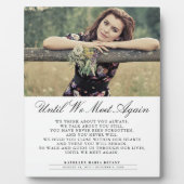 Plaque Photo Until We Meet Again Funeral Photo (Devant)