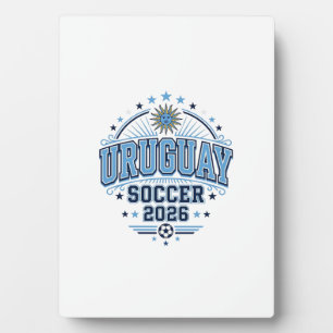 Plaque Photo Uruguay Football 2026 Football Gras Pays Typograph