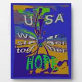 Plaque Photo USA Hope Message Art (Devant)