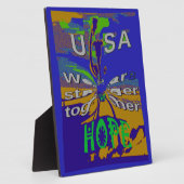 Plaque Photo USA Hope Message Art (Côté)