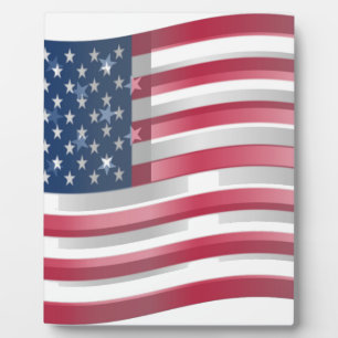 Plaque Photo USA Unites : Stripes & Stars en Gras Design