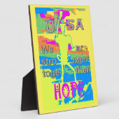 Plaque Photo USA Unity Design : Espoir et force (Côté)