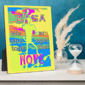 Plaque Photo USA Unity Design : Espoir et force (Côté)