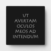Plaque Photo Ut avertam oculos meds ad intendum (Devant)