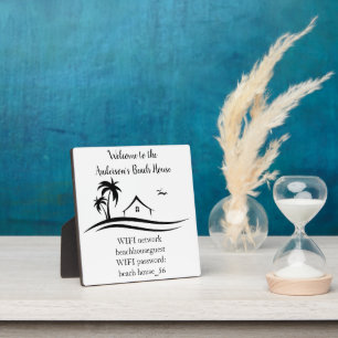 Plaque Photo Vacances Beach Accueil WIFI information STR Locati