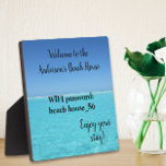 Plaque Photo Vacation Beach Accueil Informations WIFI Mot de pa<br><div class="desc">Ce design a été créé par art numérique et peut être personnalisé dans la zone fournie par le changement de la photo et/ou du texte. Vous pouvez également le customiser en choisissant l'option cliquer pour customiser une autre option et supprimer ou modifier la couleur de l'arrière - plan, ajouter du...</div>